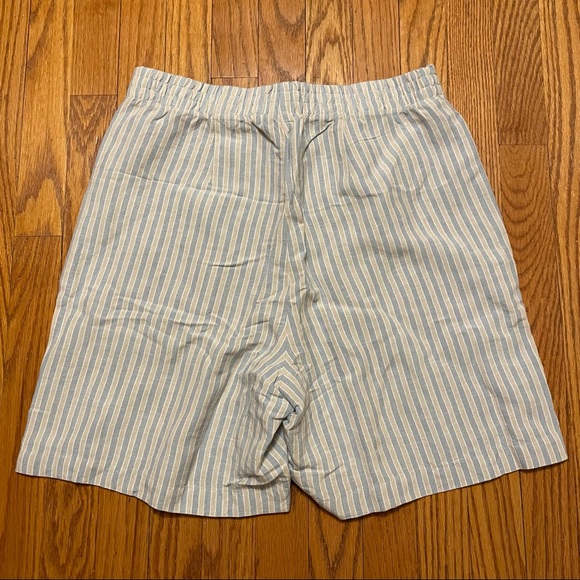 Light Blue and Tan Striped Shorts - Picture 7 of 7